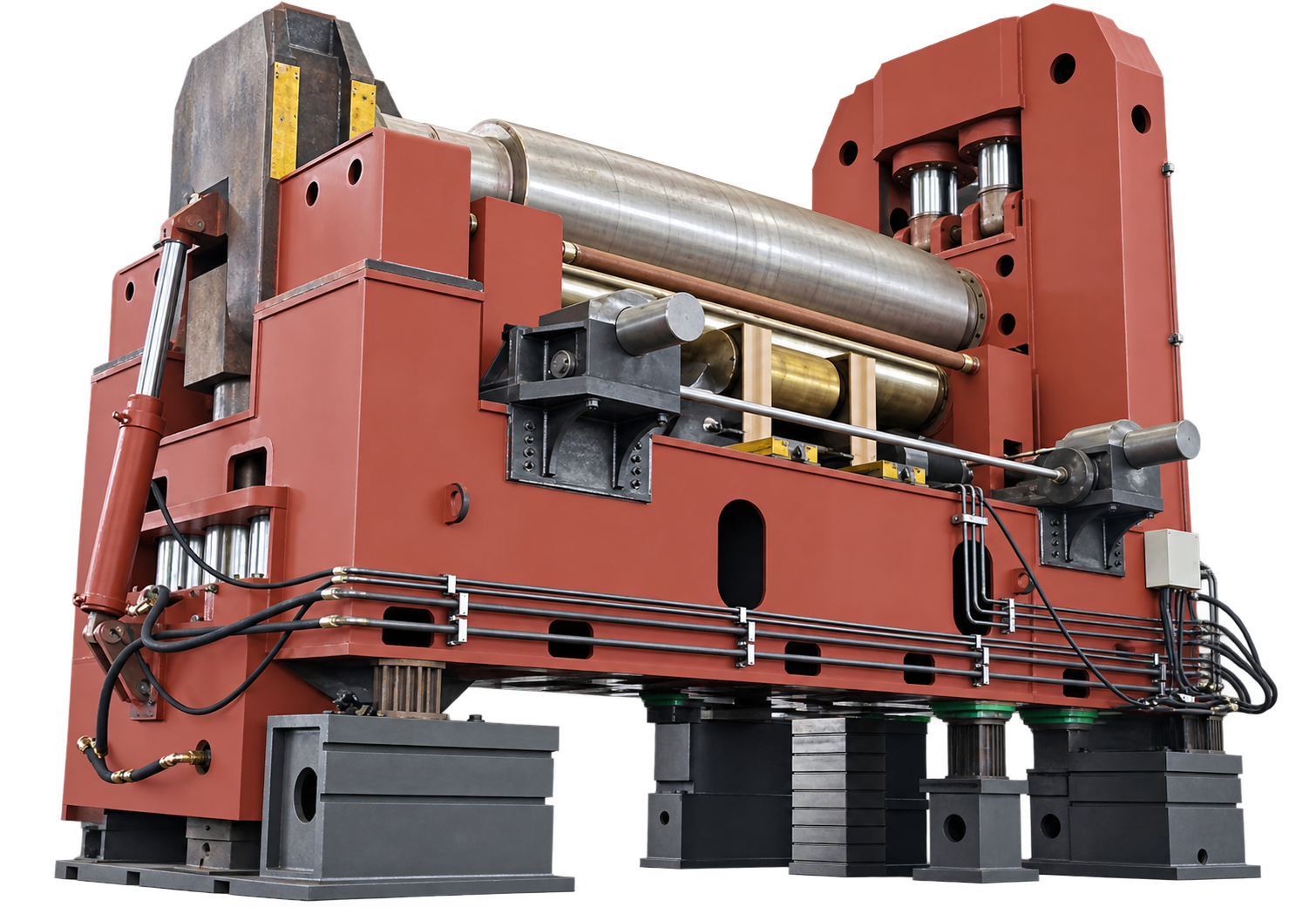 Horizontal Down Adjusting 3 Roll Plate Rolling Machine